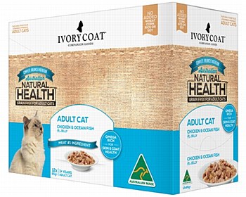 Ivory Coat Adult Chicken &amp; Ocean Fish in Jelly 12x85g Wet Cat Food