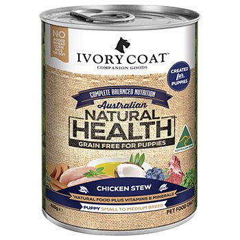Ivory Coat Puppy Grain Free Chicken Stew 400g Wet Dog Food