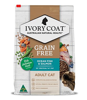 Ivory Coat Grain Free Ocean Fish &amp; Salmon 4kg Dry Adult Cat Food