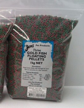Jens Thrive Gold Fish Floating Pellets 2mm 1kg Fish Food