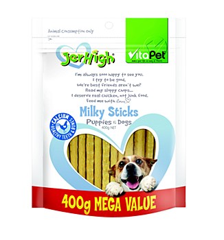 VitaPet JerHigh Milky Sticks Dog Treats 400g