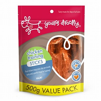 Yours Droolly Chicken Training Sticks Dog Treats 500g