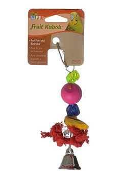 Penn Plax Wooden Fruit Kabob Medium Bird Toy