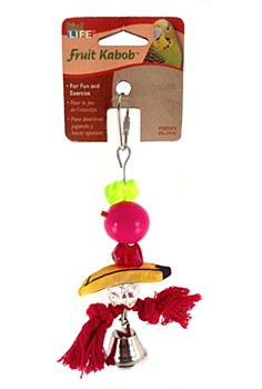 Penn Plax Wooden Fruit Kabob Small Bird Toy