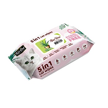 KitCat 5 in 1 Cat Wipes Aloe Vera (80 Pack)
