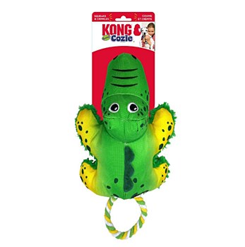 KONG Cozie Tuggz Alligator Rope Squeaker Dog Toy Medium/Large