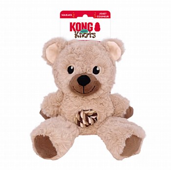 KONG Knots Teddy Assorted Colours Plush Dog Toy Medium