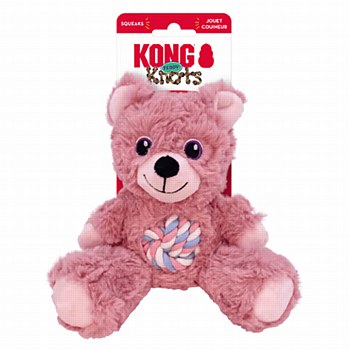 KONG Knots Teddy Assorted Colours Plush Dog Toy Small