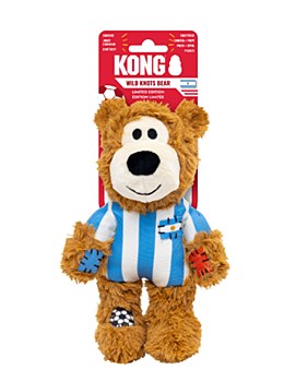 KONG Soccer World Cup Knot Bear Argentina Dog Toy