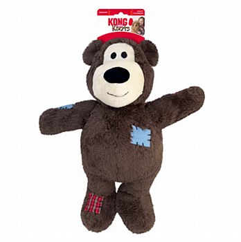 KONG Wild Knot Bear Assorted Colours Plush Dog Toy Jumbo