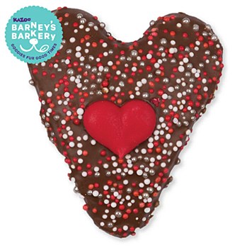 Kazoo Barney's Bakery Cookie Heart Carob Dog Treat
