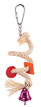 Kazoo Sisal Rope and Bell Small Bird Toy