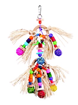 Kazoo Sisal with Balls Large Bird Toy