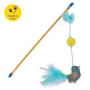 Kazoo Bluebird Wand Cat Toy
