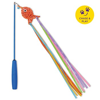 Kazoo Streamer Fish Wand Cat Toy