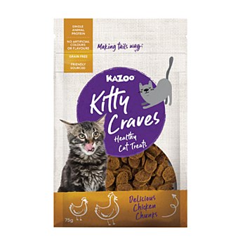 Kazoo Prime Cuts Kitty Craves Chicken Cat Treats 75g