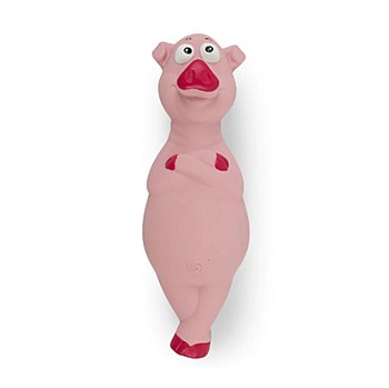 Kazoo Poised Pig Large Latex Dog Toy
