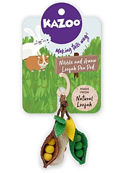 Kazoo Nibble and Gnaw Loofah Pea Pod Small Pet Toy