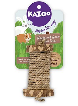 Kazoo Nibble and Gnaw Loofah Grass Tube Small Pet Toy