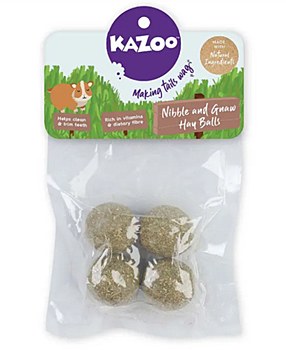Kazoo Nibble and Gnaw Loofah Hay Balls Small Pet Toy