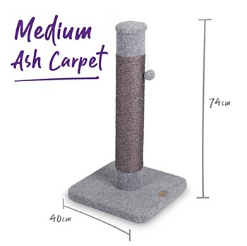 Kazoo Medium Ash Carpet Cat Scratch Post