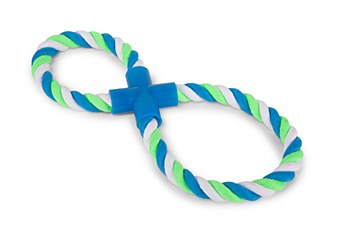 Kazoo Twisted Rope Figure 8 Tug Dog Toy