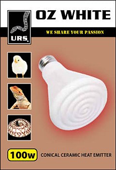 URS OZ White Conical Ceramic Heat Emitter 100W