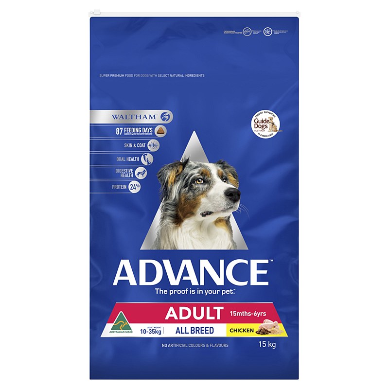 Advance Adult All Breed Chicken 15kg Dry Dog Food - Mega Pet Warehouse