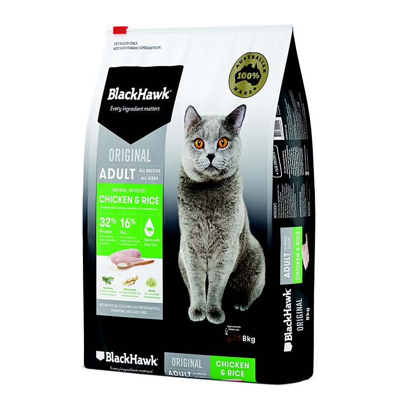 black hawk chicken and rice cat food