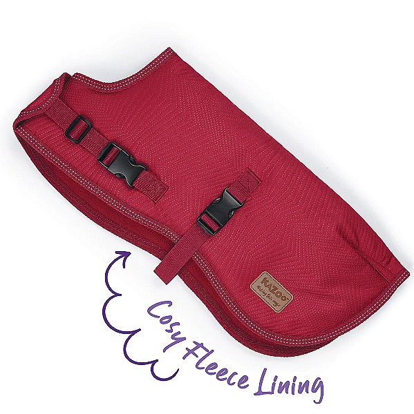 Kazoo Dog Coat Adventure Cherry 53cm Mega Pet Warehouse