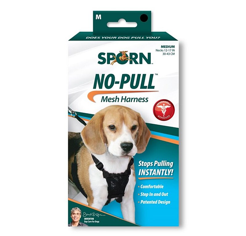 Sporn Stop Pulling Mesh Dog Harness Medium Black Mega Pet Warehouse