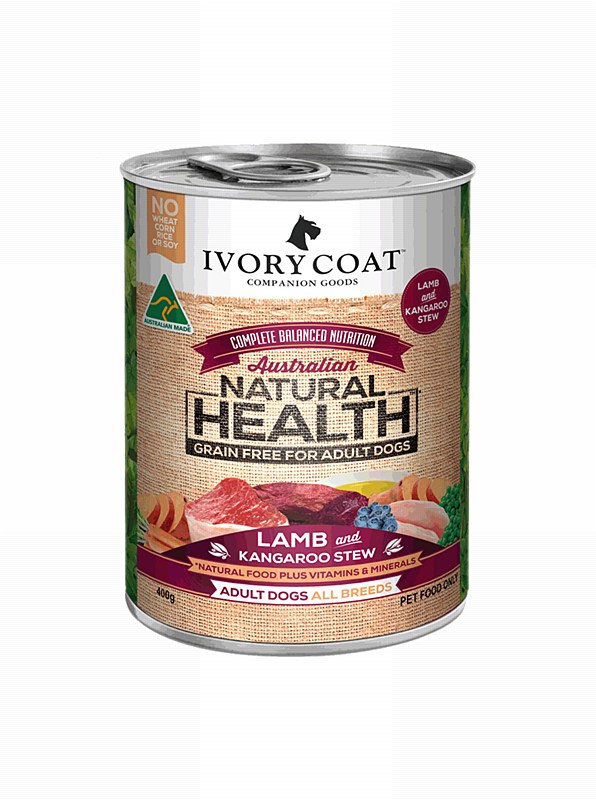 Ivory Coat Adult Grain Free Lamb Kangaroo Stew 12x400g Wet Dog Food Mega Pet Warehouse