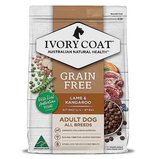 Ivory Coat Adult Grain Free Lamb and Kangaroo 13kg Dry Dog Food Mega