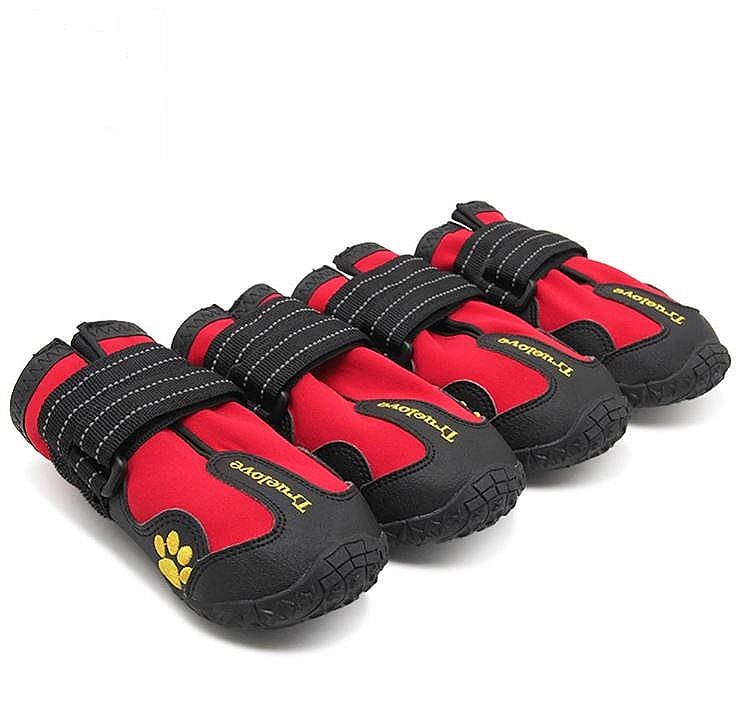 Truelove Dog Shoes Red Size 7 (4 Pack 