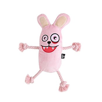 La Doggie Vita Psycho Bunny Plush Rope Dog Toy Large