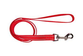 Montys Dog Lead Reflective Thread 15mm x 120cm Red