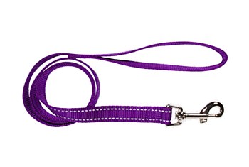 Montys Dog Lead Reflective Thread 25mm x 120cm Purple