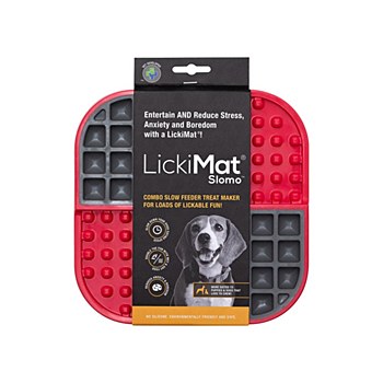 LickiMat Slomo Combo Slow Feeder Red
