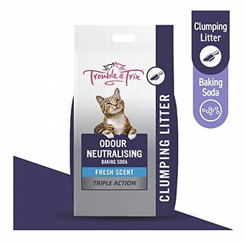 Trouble &amp; Trix Clumping Odour Neutralising with Baking Soda 7 Litre Cat Litter