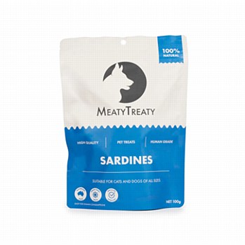 MeatyTreaty Premium Freeze Dried Sardine 100g Pet Treats