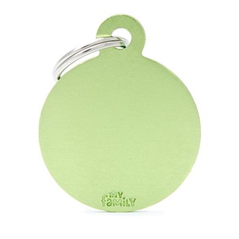 My Family Basic Circle Large Lime Pet Tag