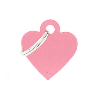 My Family Basic Heart Small Pink Pet Tag