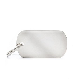 My Family Basic Military Small Chrome Pet Tag