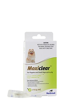 Moxiclear For Puppies and Small Dogs up to 4kg (3 Pack)