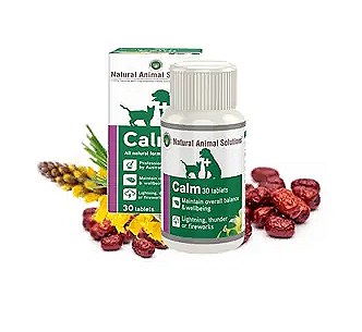 Natural Animal Solutions Calm Tablets for Dogs &amp; Cats (30 Pack)
