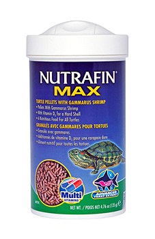 Nutrafin Max Turtle Pellets with Gammarus Shrimp 135g Reptile Food