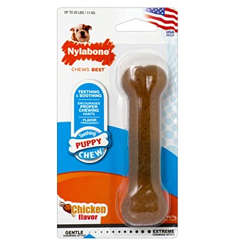 Nylabone Puppy Chew Chicken Flavour Regular Chew Dog Toy