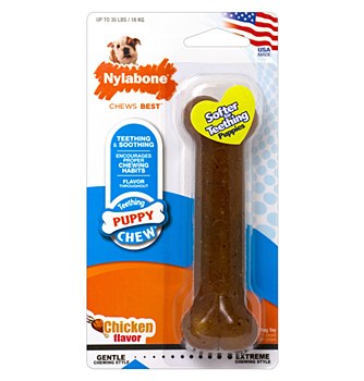 Nylabone Puppy Chew Chicken Flavour Wolf Chew Dog Toy