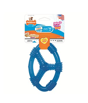 Nylabone Puppy Freezer Ring Peanut Butter Flavour Chew Dog Toy