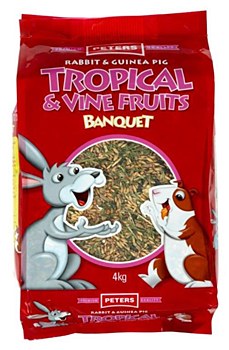 Peters Rabbit and Guinea Pig Tropical &amp; Vine Fruits 4kg